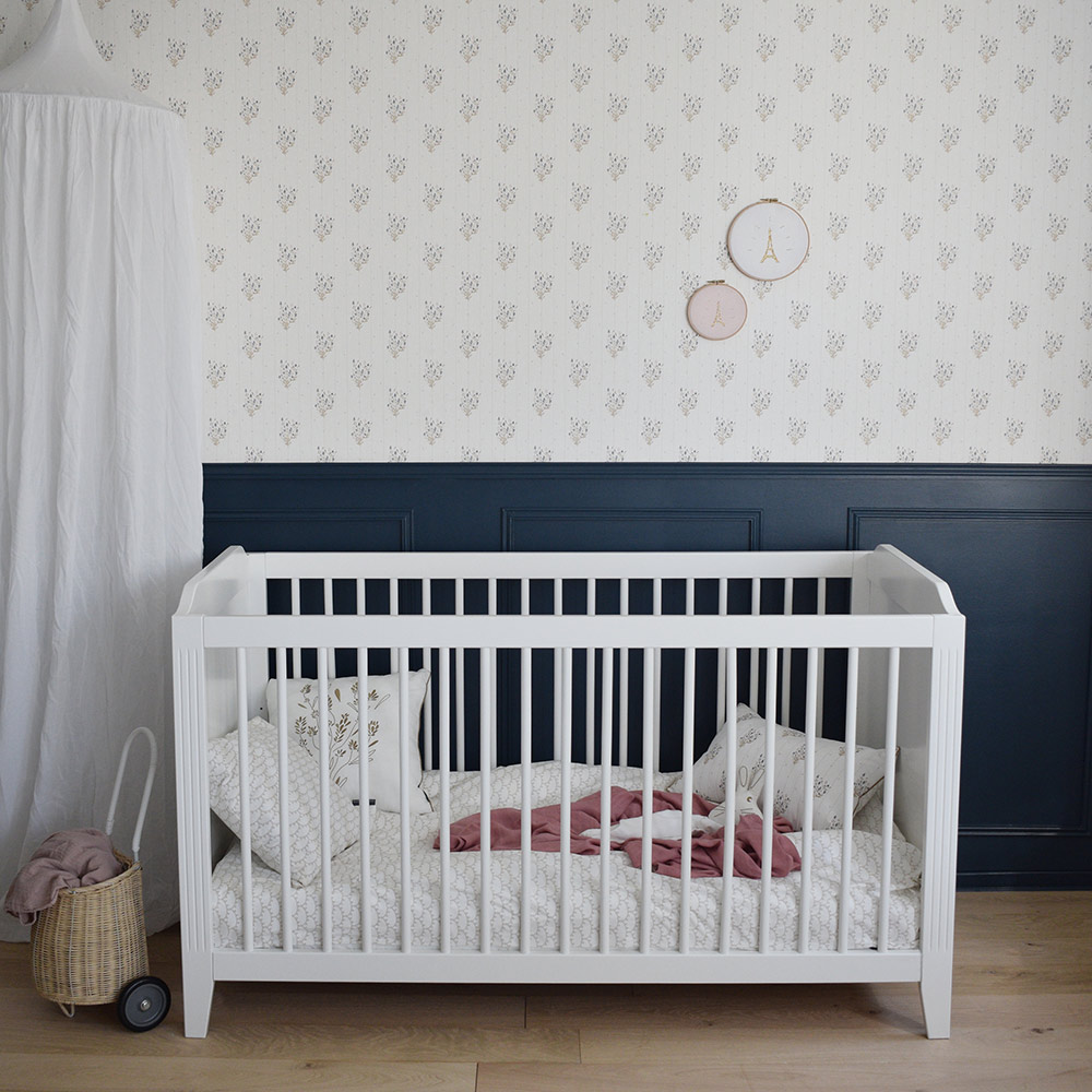 Lit bébé évolutif Opéra Blanc 70x140 - Maison Charlotte