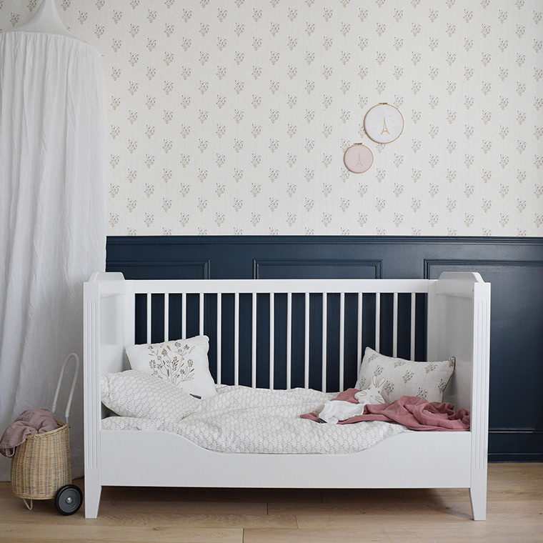 Lit bébé évolutif Opéra Blanc 70x140 - Maison Charlotte