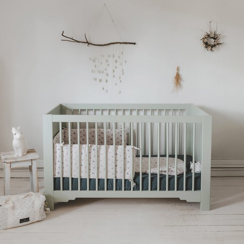 Montmartre Sage Green evolving baby bed Maison Charlotte